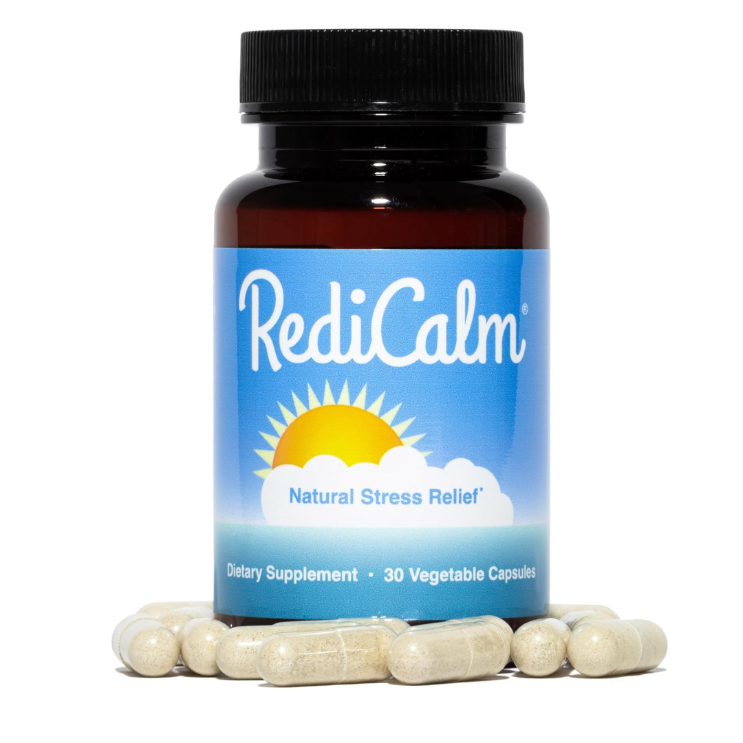 Redicalm Natural Stress Relief Supplement - Non-GMO, Vegan, Gluten-Free