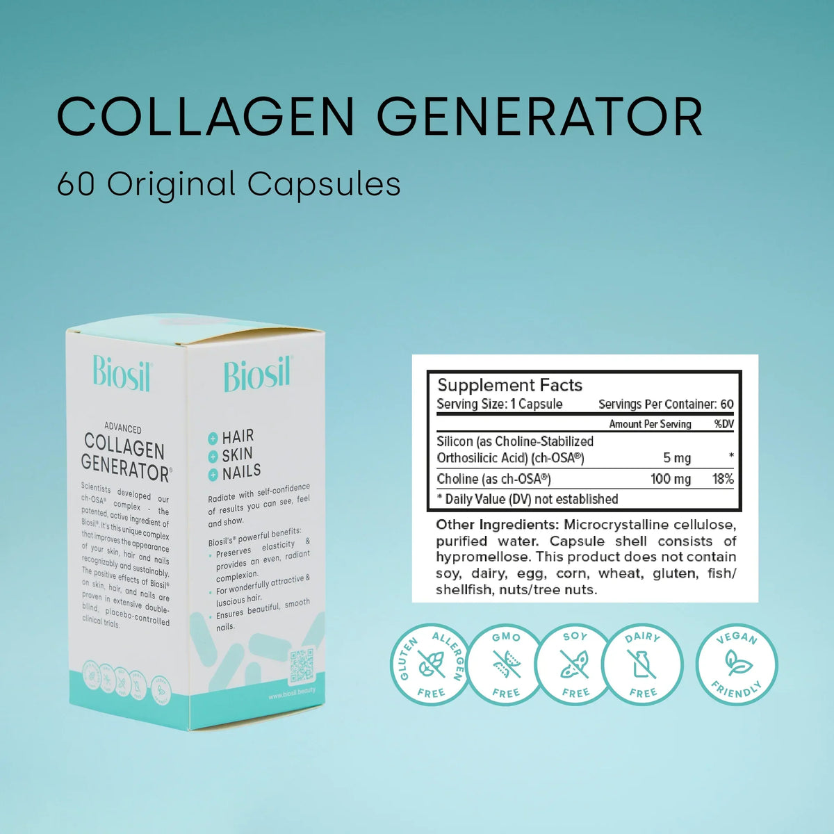 Biosil Collagen Generator - 60 Original Capsules