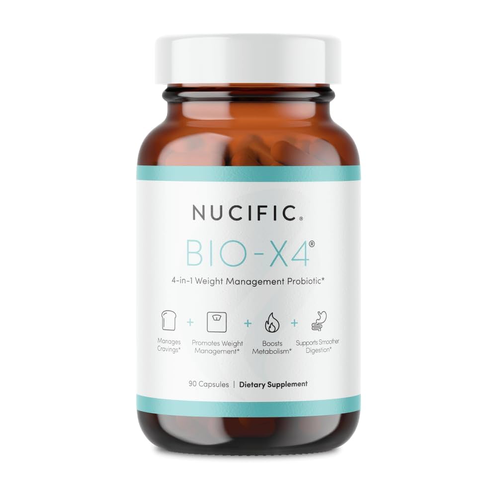 Nucific Bio-X4 4-in-1 Weight Management Probiotic Supplement, 90 Count