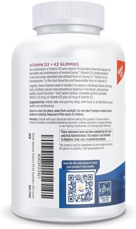 Vitamin D3 + K2 supplement