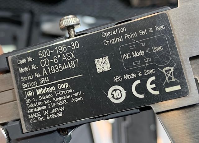 Mitutoyo 6-Inch Digital Measuring Caliper With Calibration Certificate