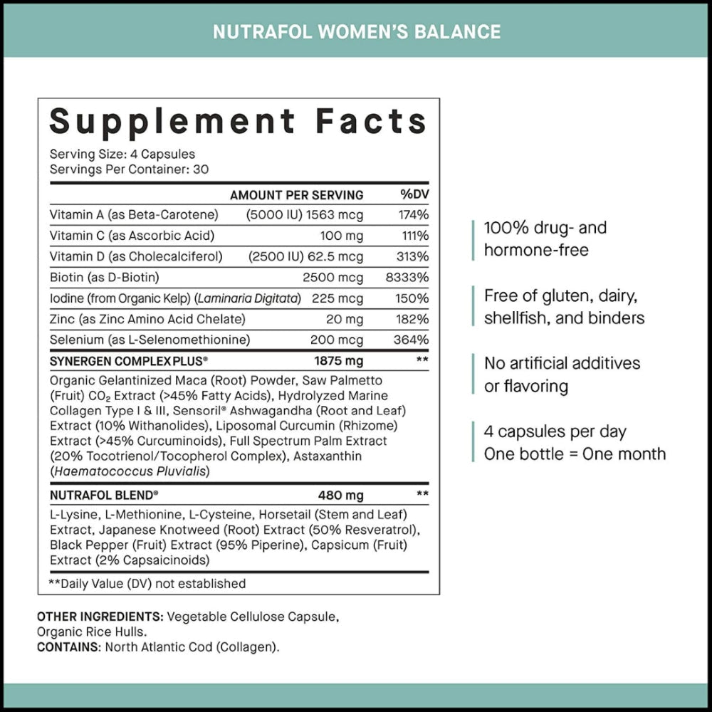 Nutrafol Women’s Balance 120 Capsules