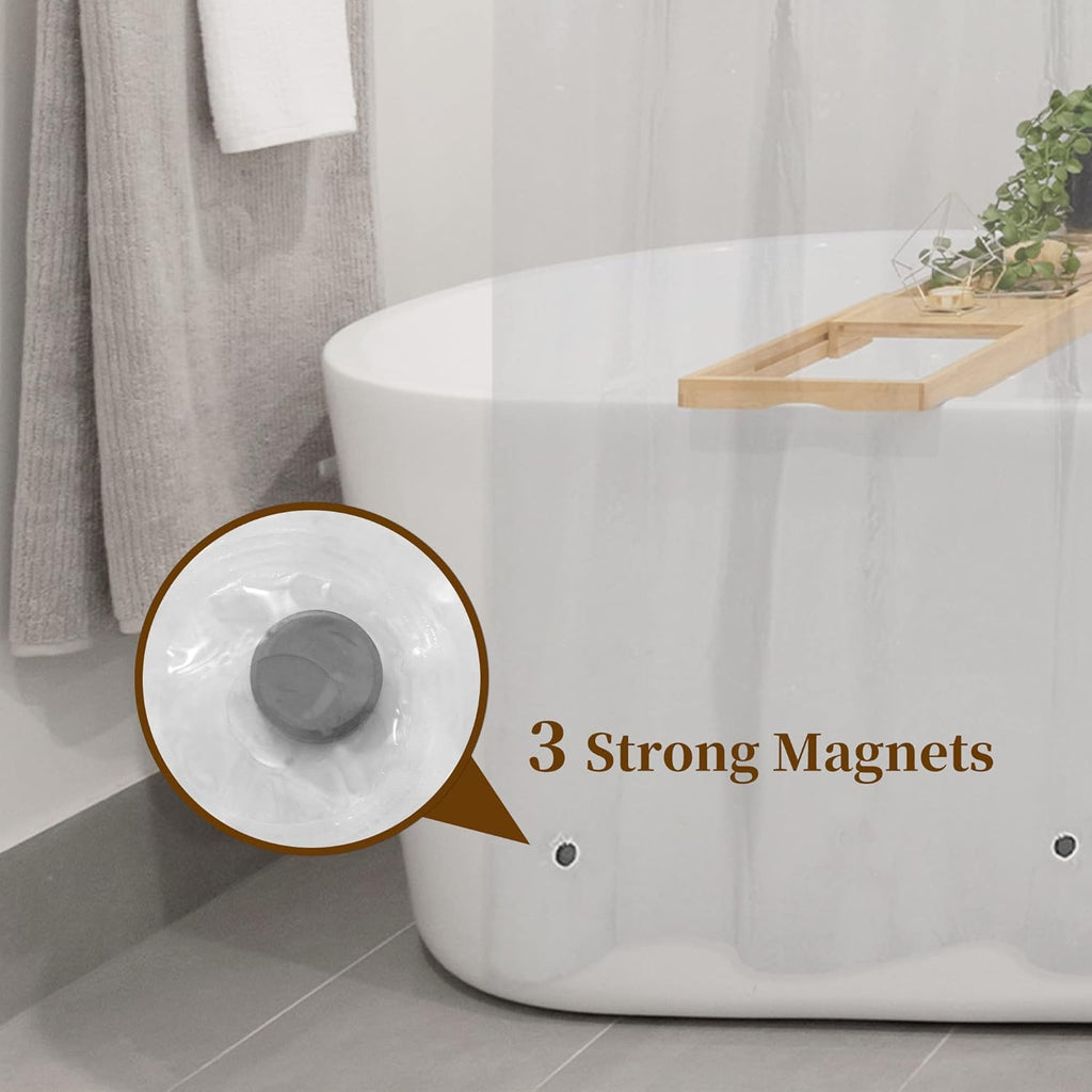 Barossa Design Plastic Shower Liner Clear - Premium PEVA Shower Curtain Liner