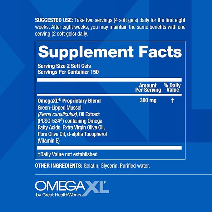 Omega xl joint and muscle support 300 soft gels