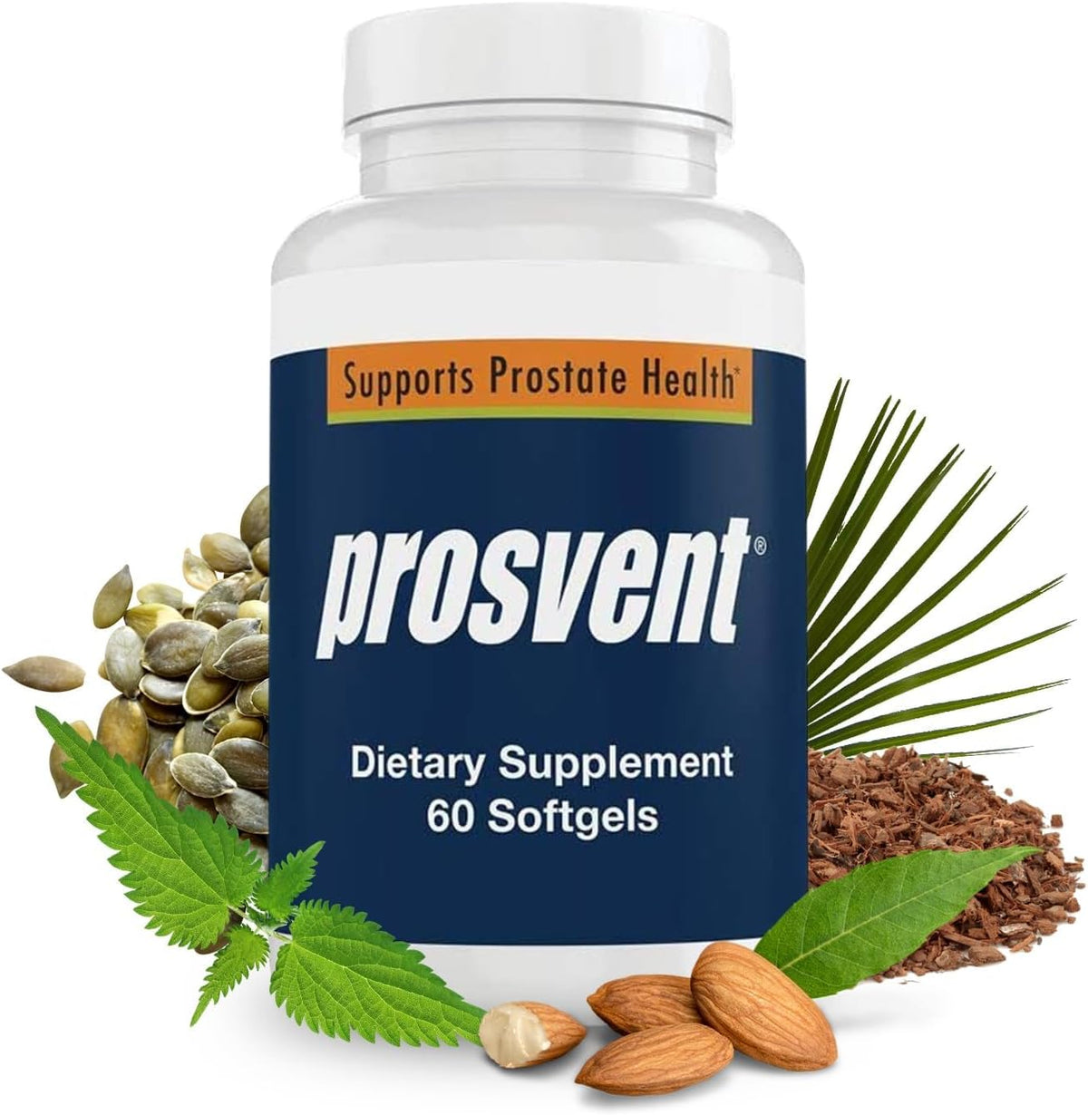 Prosvent Prostate Support Supplement for Men – Saw Palmetto, Vitamin D & Zinc – Natural Formula to Reduce Urinary Frequency & Urgency – 60 Capsules