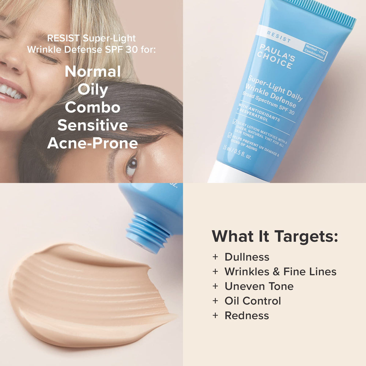 Paula's Choice RESIST Super-Light Daily Wrinkle Defense SPF 30 Matte Tinted Face Moisturizer