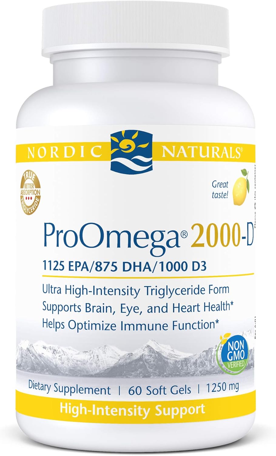 Nordic Naturals ProOmega 2000D, Lemon Flavor