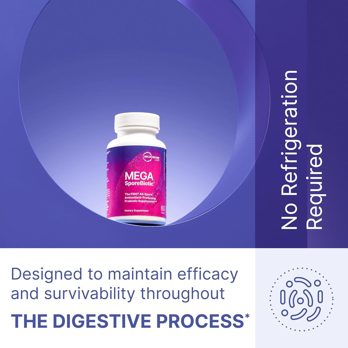 MegaSporeBiotic Probiotics for Women & Men - Spore Based Probiotic Nutritional Supplements for Digestive & Gut Health Support