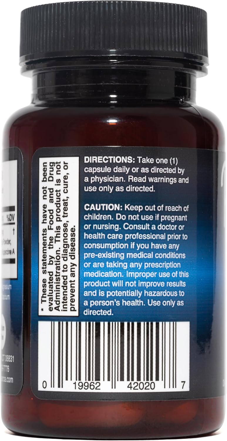 Redimind Natural Cognitive Enhancement Supplement Capsules - Natural Brain Booster & Memory Support (Vegan, 60 Capsules)