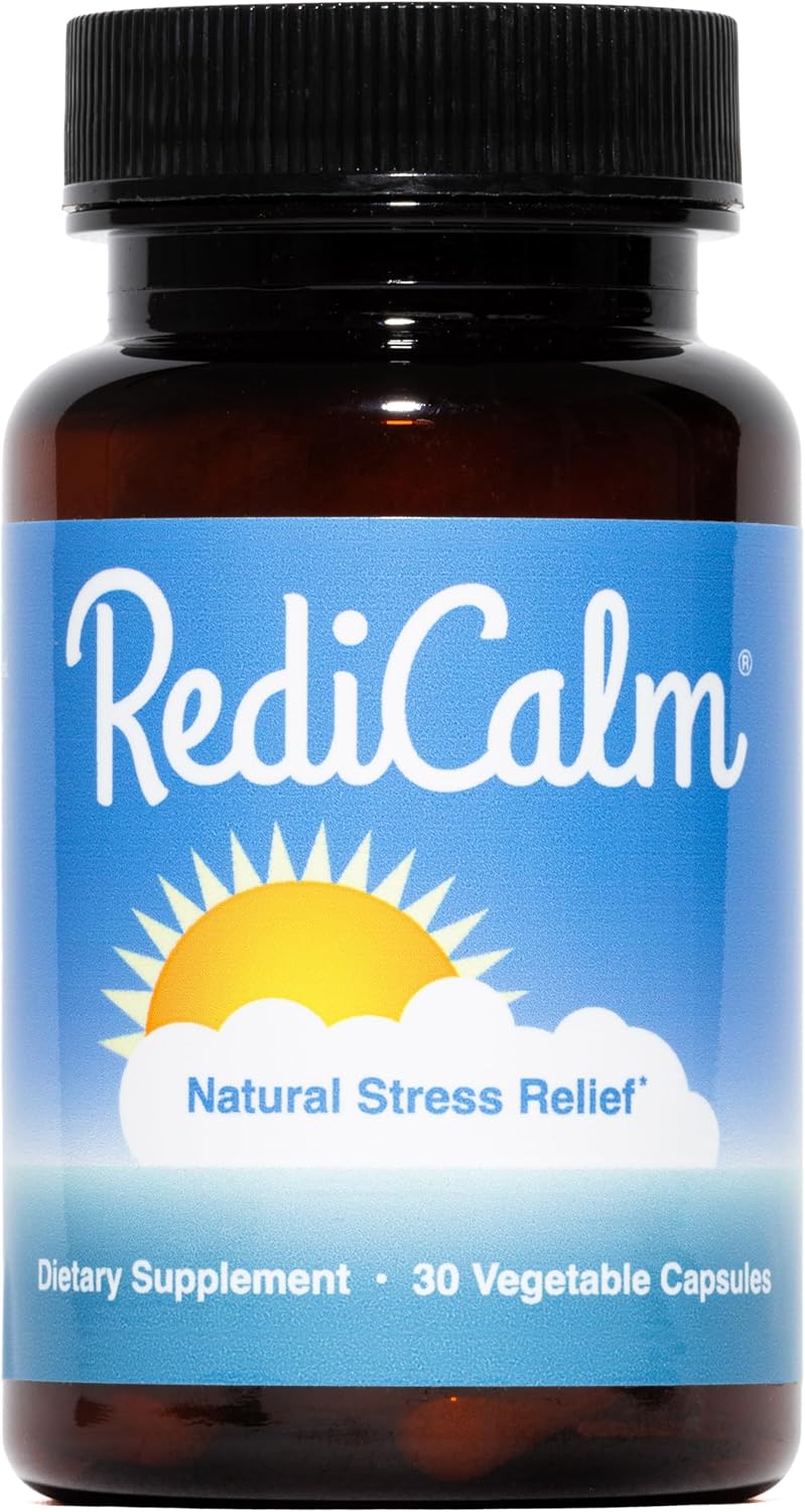 Redicalm Natural Stress Relief Supplement - Non-GMO, Vegan, Gluten-Free