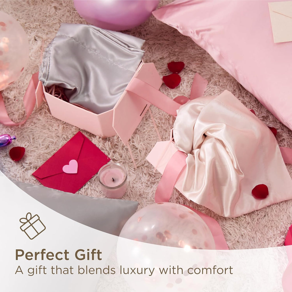 Bedsure Satin Pillowcase for Hair and Skin Queen