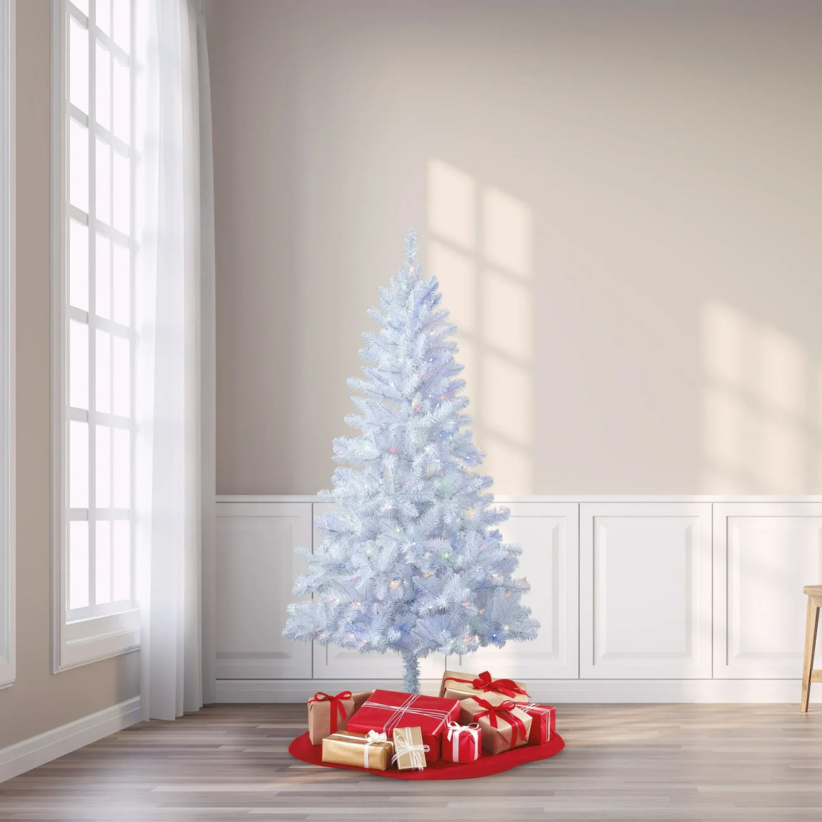 Christmas Tree artificial 6.5 feet with 250 color changing lights with stand