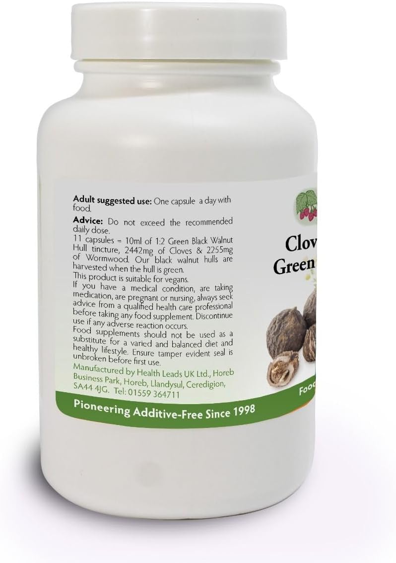 Health Leads Cloves, Wormwood & Green Black Walnut Hull 600mg - 120 capsules