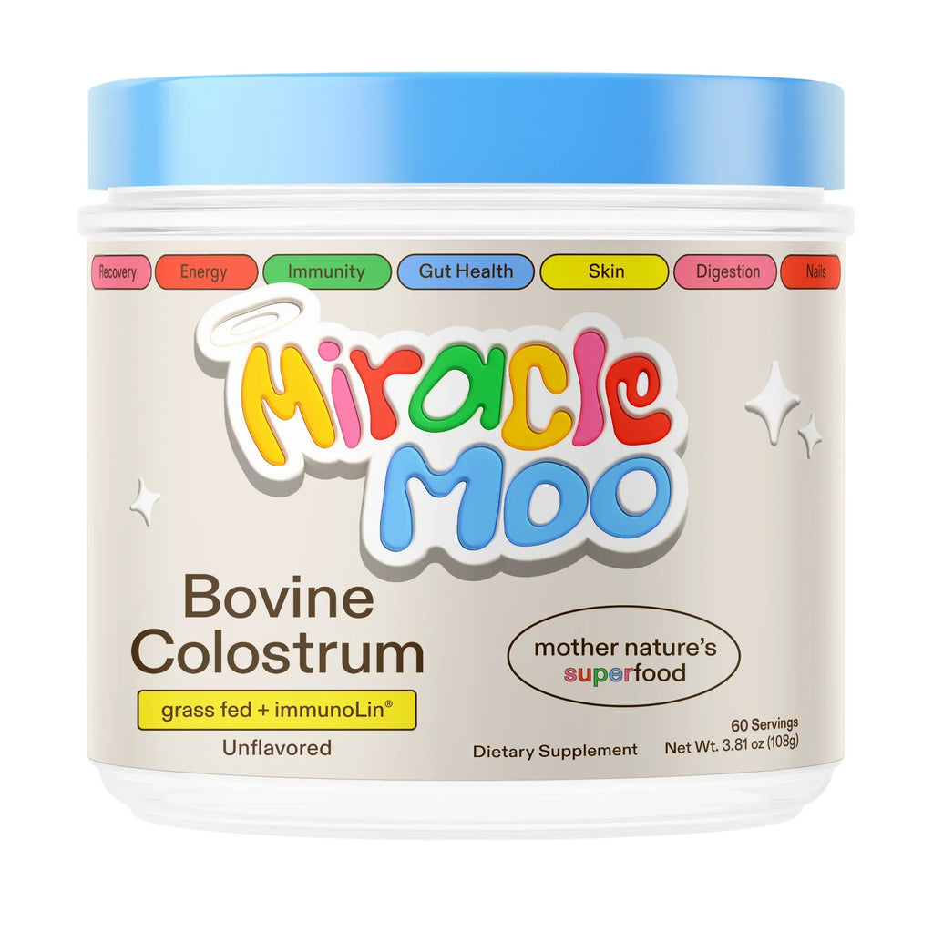 Miracle Moo Colostrum Supplement for Gut Health, Hair Growth, and Immune Support