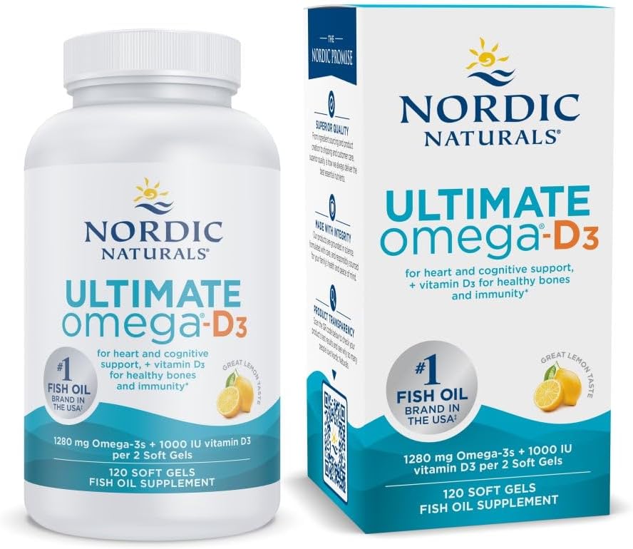 Nordic Naturals Ultimate Omega D3 120 Softgels 1280mg