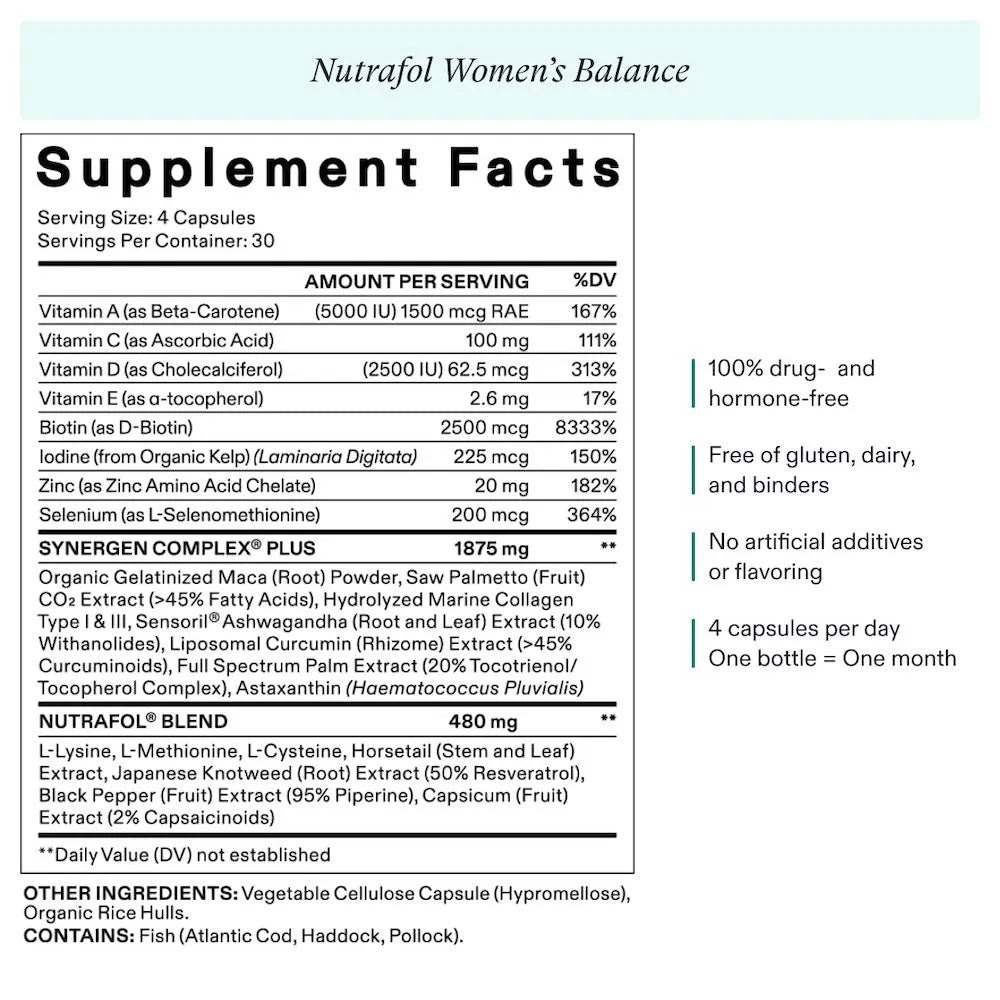 NUTRAFOL Women's Balance thicker hair & scalp Women - 1 month supply