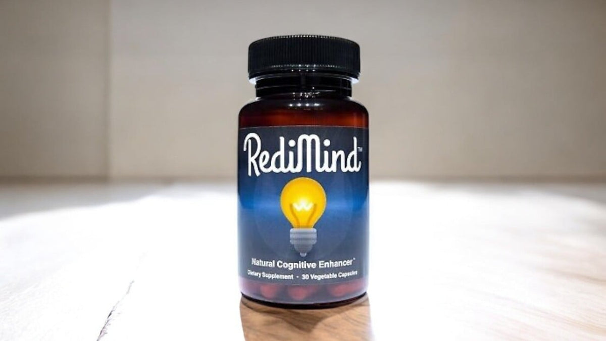Redimind Natural Cognitive Enhancement Supplement Capsules - Natural Brain Booster & Memory Support (Vegan, 60 Capsules)