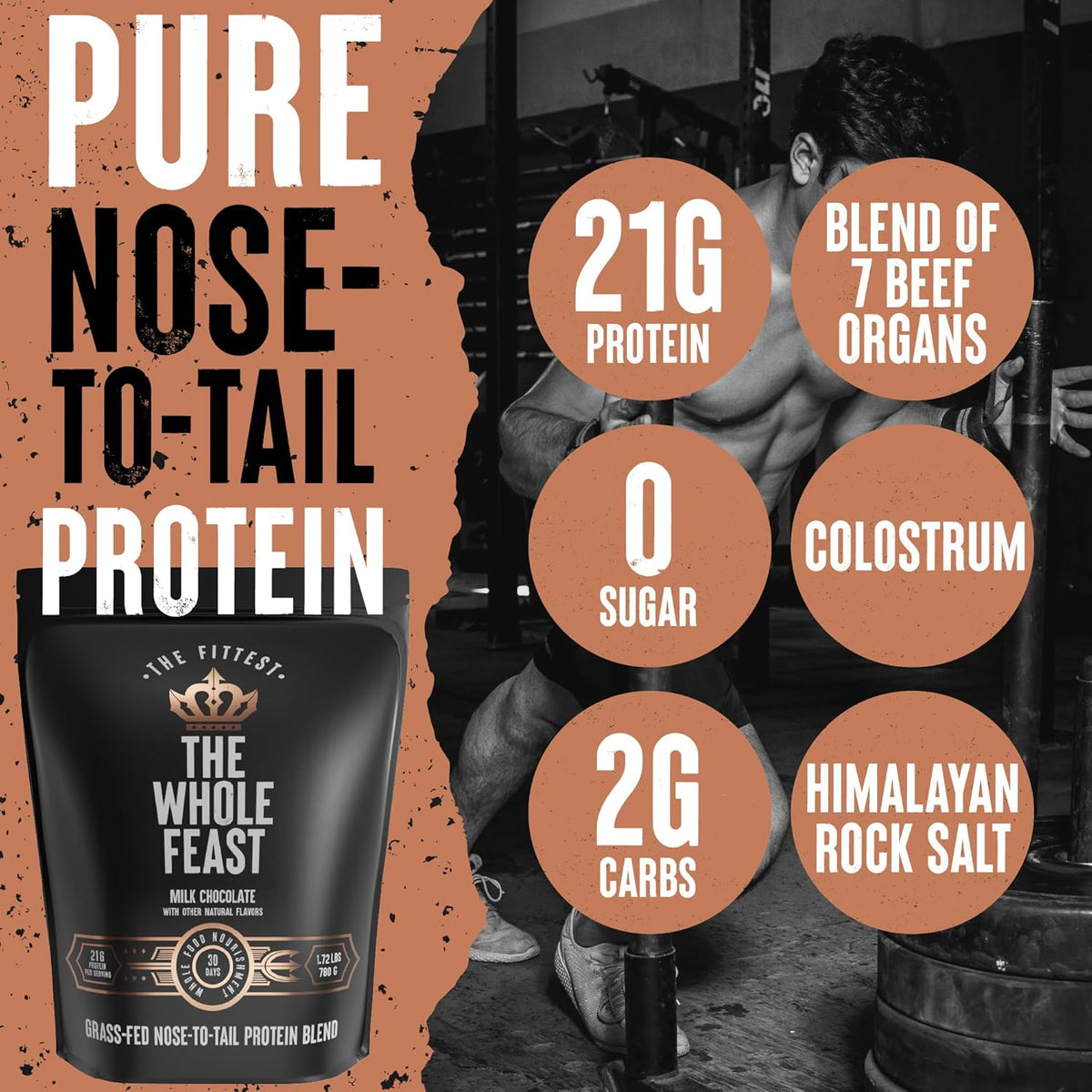 The Fittest Whole Feast Beef Protein Powder