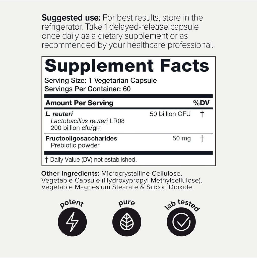 Toniiq 50 Billion CFU Lactobacillus Reuteri Probiotic 50mg per Serving