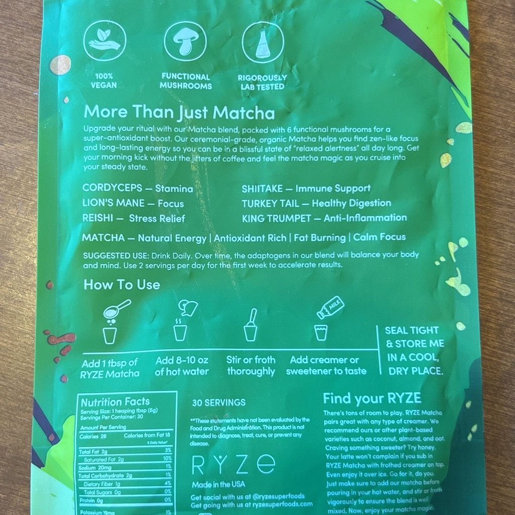Mushroom Matcha RYZE 2 Pack - PHOTON