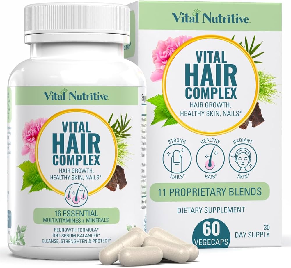 Vital Hair Complex Hair Growth Vitamins for Women and Men